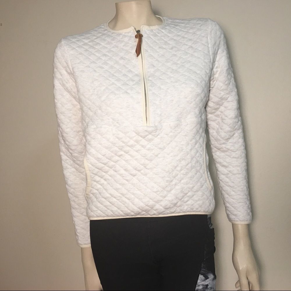 Guideboat Co J’Adore Jacquard Quilted Half Zip Pullover Made USA Outdoor Top